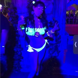 UV Neon Green Rave Set